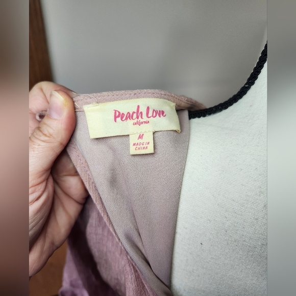 Peach Love Floral Embroidered Pink Romper - Picture 5 of 6